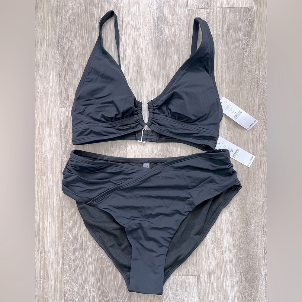 White House Black Market Black Bikini Modern Minimalist Design